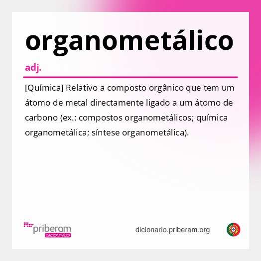 Significado de organometálico