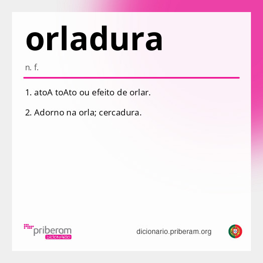 Significado de orladura
