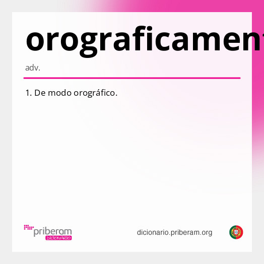 Significado de orograficamente