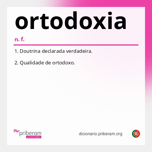 Significado de ortodoxia