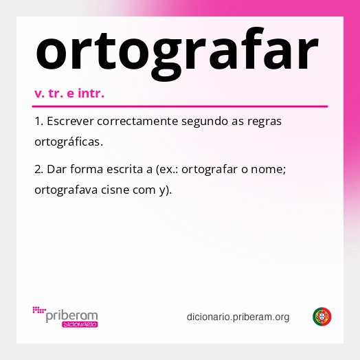 Significado de ortografar