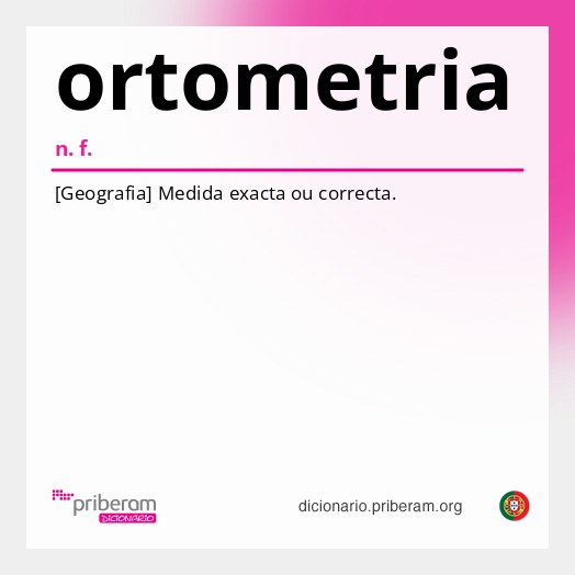Significado de ortometria