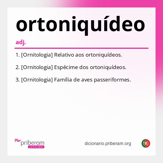 Significado de ortoniquídeo