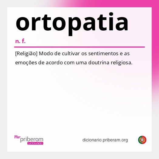 Significado de ortopatia
