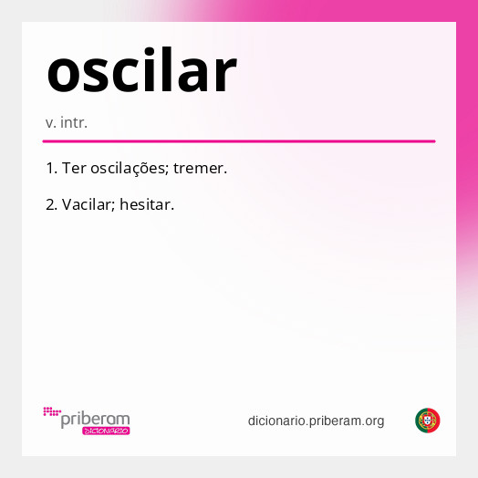 Significado de oscilar