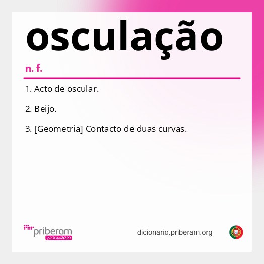 Significado de osculação