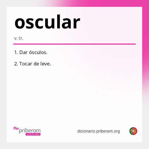 Significado de oscular
