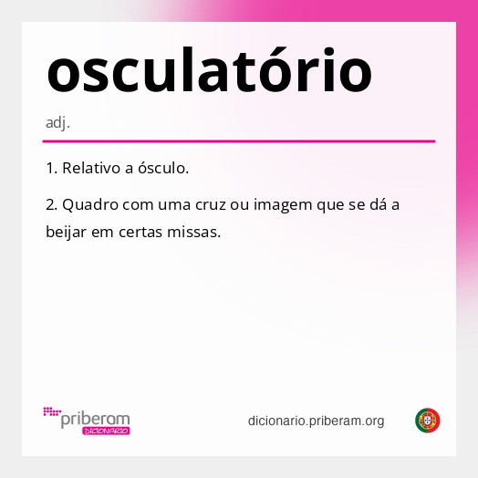 Significado de osculatório