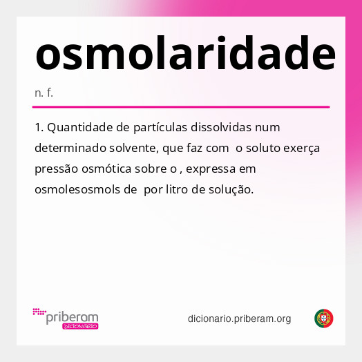 Significado de osmolaridade