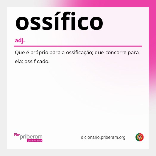 Significado de ossífico