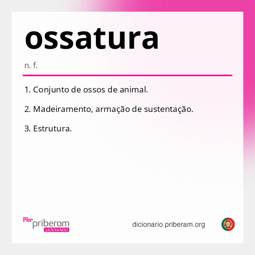 Significado de ossatura