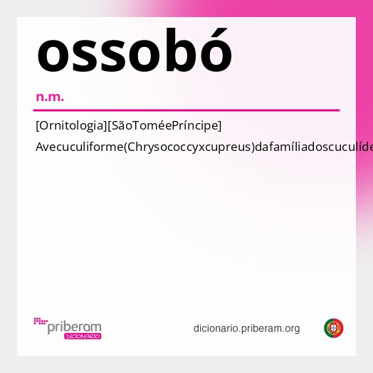 Significado de ossobó