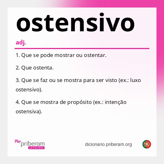 Significado de ostensivo