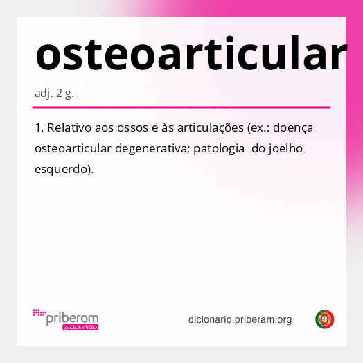 Significado de osteoarticular