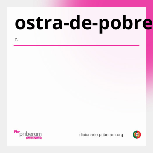 Significado de ostra-de-pobre