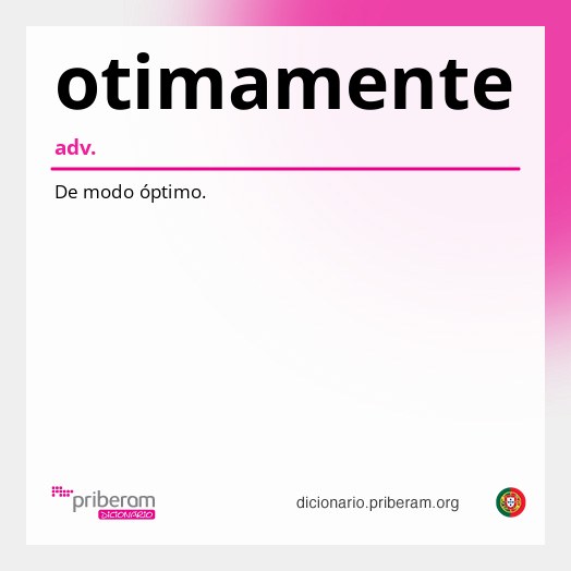 Significado de otimamente