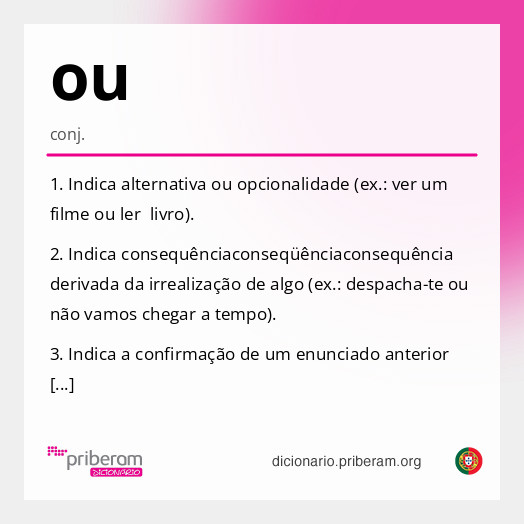 Significado de ou