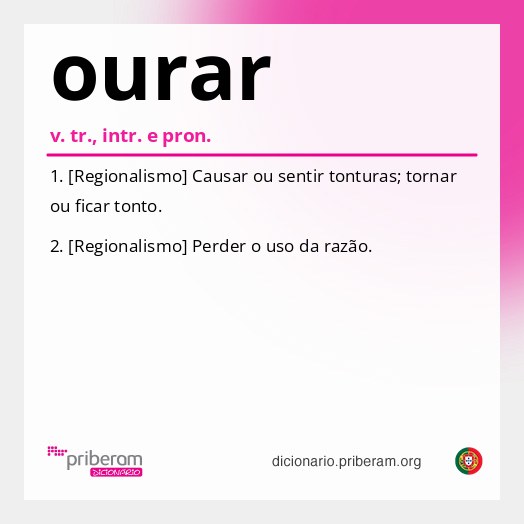 Significado de ourar