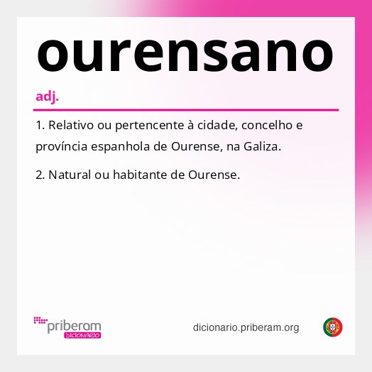 Significado de ourensano