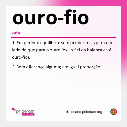 Significado de ouro-fio