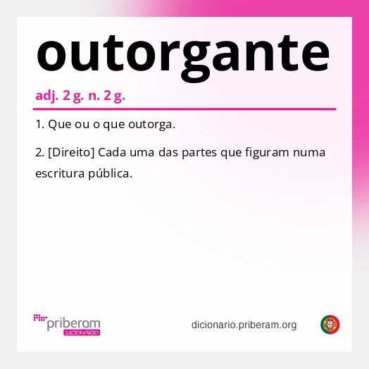 Significado de outorgante
