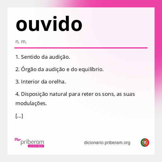 Significado de ouvido