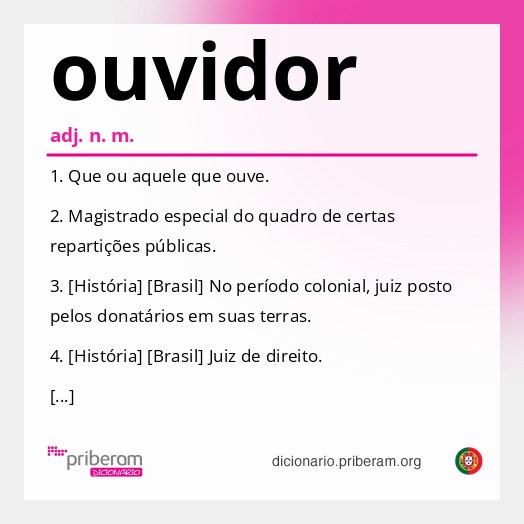 Significado de ouvidor