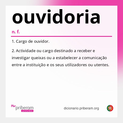 Significado de ouvidoria