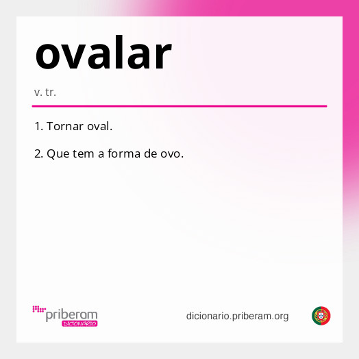 Significado de ovalar