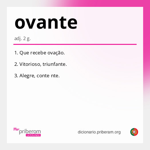 Significado de ovante