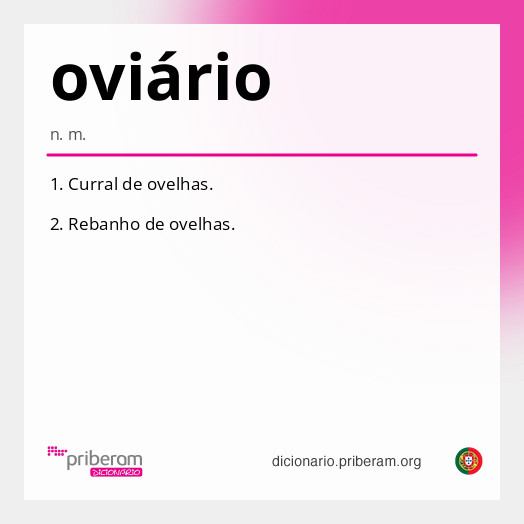 Significado de oviário