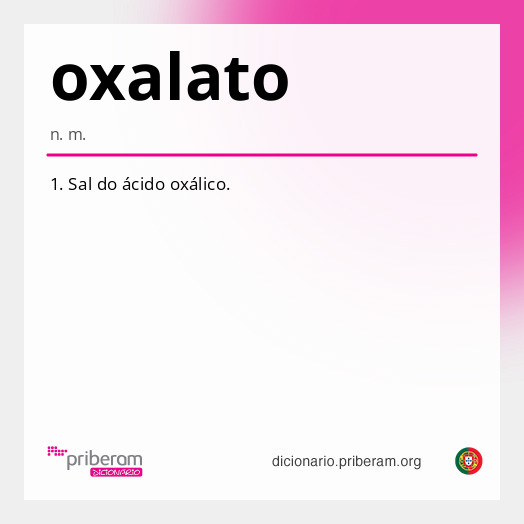 Significado de oxalato