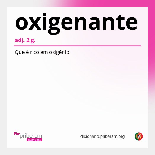 Significado de oxigenante