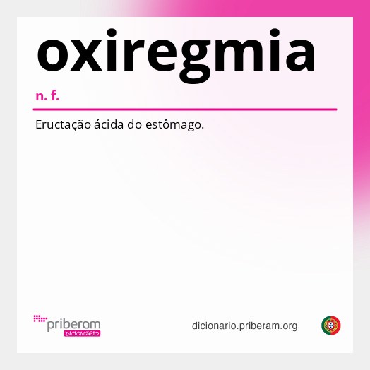 Significado de oxiregmia
