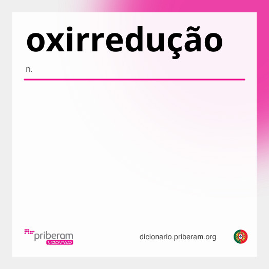 Significado de oxirredução