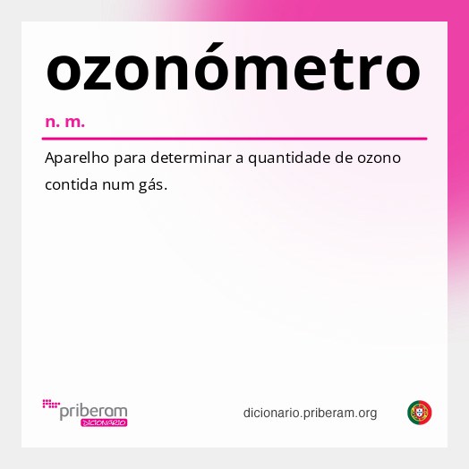 Significado de ozonómetro