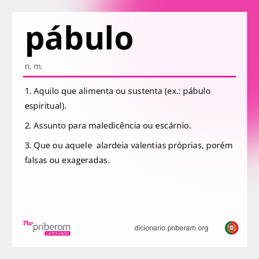 Significado de pábulo