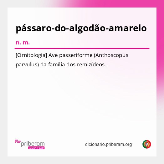 Significado de pássaro-do-algodão-amarelo