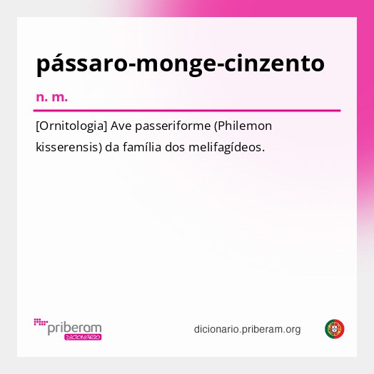 Significado de pássaro-monge-cinzento