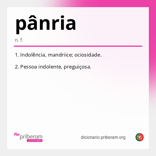 Significado de pânria