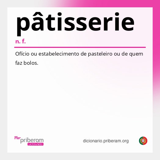Significado de pâtisserie