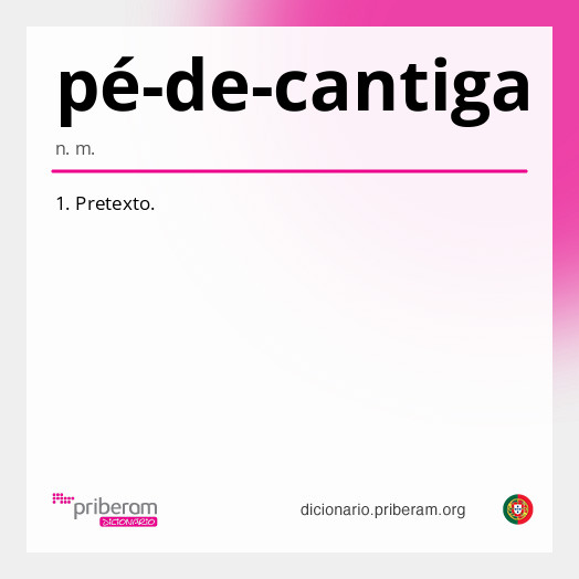 Significado de pé-de-cantiga