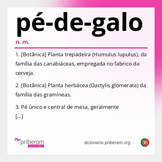 Significado de pé-de-galo