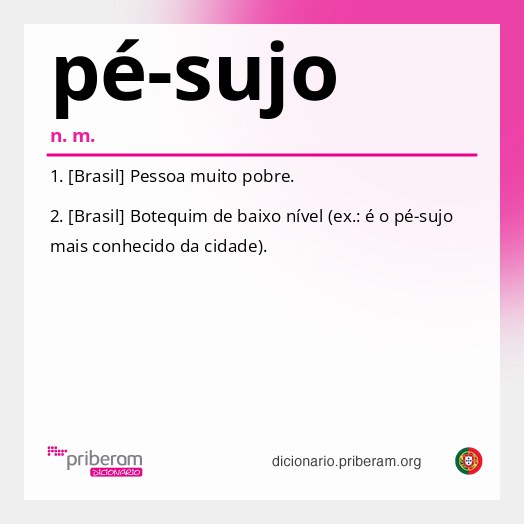 Significado de pé-sujo