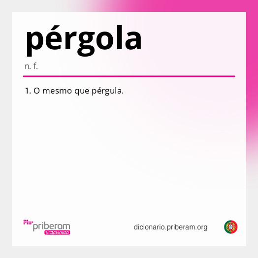 Significado de pérgola