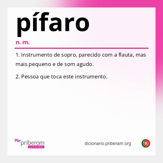 Significado de pífaro