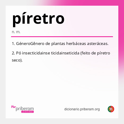 Significado de píretro