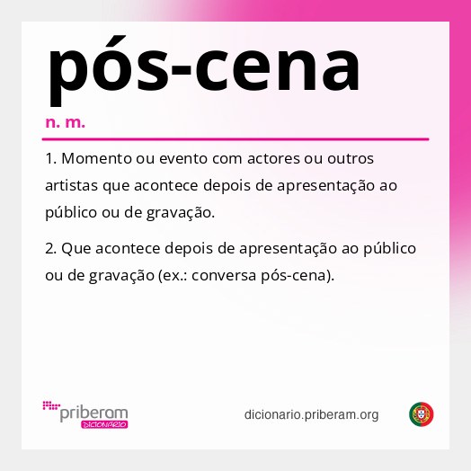Significado de pós-cena