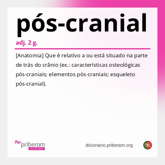 Significado de pós-cranial