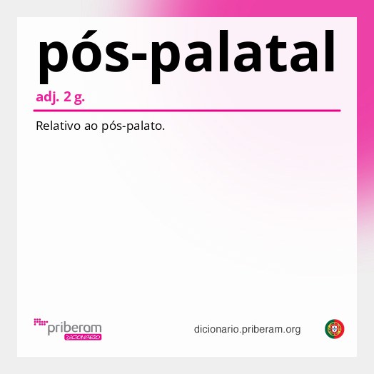 Significado de pós-palatal